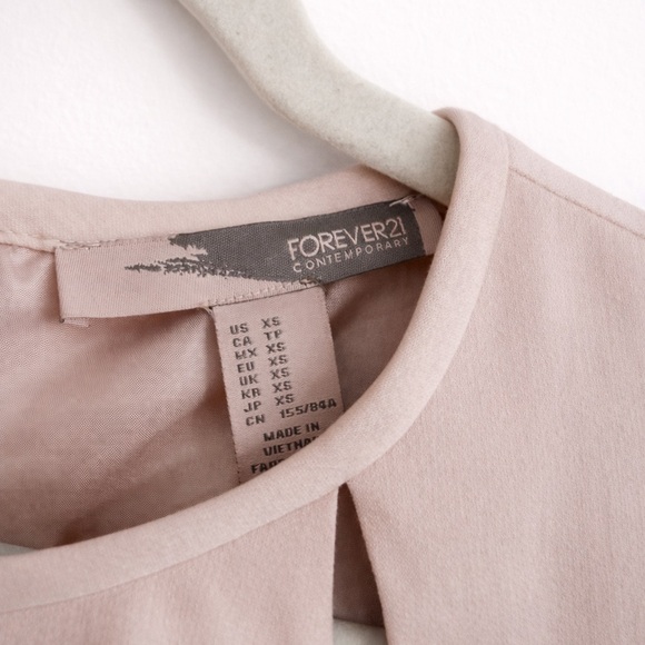 Forever 21 Blush Pink Sheath Dress XS | Elegant Work/Occasion Dress - Picture 2 of 2